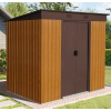BestBerg ZD-67RWB záhradný domček / 4,3 m² / 197 × 217 × 202 cm / dekor dreva/hnedý