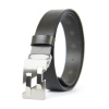 Unisex kožený opasok JOINTS, šírka 3.3cm, Slovenská výroba - Olivová