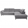 Stylife ROHOVÁ SEDACIA SÚPRAVA, textil, svetlosivá - Sedačky - 000553009532