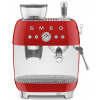 SMEG 50's Retro Style pákový kávovar EGF03 s mlýnkem na kávu 2 šálky červená EGF03RDEU