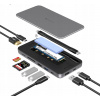 Dokovacia stanica Hub 8v1 USB C 3.0 3.1 SD TF HDMI M.2 NVMe 10Gb SSD MC15 60W
