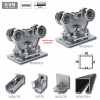 W Set70/Fe-F samonosný systém 70x70x4mm posuvnej brány do 200kg/4,5m otvor, čierný profil, ( do 200kg/4,5 m otvor)