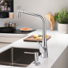 HANSGROHE Metris Select M71 páková drezová batéria s vyťažiteľnou sprškou s prepínaním, 2jet, výška výtoku 333 mm, chróm, 73820000