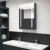 vidaXL LED kúpeľňová zrkadlová skrinka sivá 50x13x70 cm - Sivá - 15238-156867