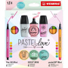 STABILO Pastellove – 18 ks – jemné linery, prémiové vláknové fixy a zvýrazňovače