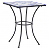 zahrada-XL Mozaikový bistro stolík, modro biely 60 cm, keramika 46706