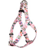 Postroj pre plameniaky Step&Go Sera Pink - nášlapný postroj pre psa, nylon, plameniaky, kvety, ružový - M