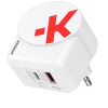 Sieťová nabíjačka, 1xUSB A, 1xUSB C, PD, 45W, GaN, USB C kábel, SKROSS