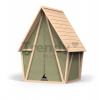 Domček a stan z cyprusového dreva Yuki 100 Playhouse Exit Toys s plátnom s magnetickým uzatváraním od 24 mes