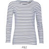 SOL's Collection Tričko Marine Women, pruhované, dlouhý rukáv, dámské COT25140390800-white/navy XS Bílá/navy