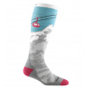 DARN TOUGH Dámske lyžiarske ponožky YETI MIDWEIGHT MERINO CUSHION OVER THE CALF aqua - modrá/sivá Veľkosť: S