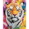 Zuty Diamantové maľovanie TIGER VO FARBÁCH 40x50 cm bez rámu a bez vypnutia plátna