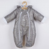 NEW BABY Zimná dojčenská kombinéza s kapucňou s uškami New Baby Pumi grey - 56