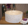 Umývadlo z prírodného kameňa MIRUM 509 Ø 40 cm Cream