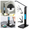 Skladacia stolná LED USB lampa s LCD displejom TX26C, čierna