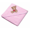 Baby Nellys Froté osuška s kapucňou 80x80cm Sweet dreams by TEDDY ružová