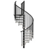Minka STAIRS Kombinované točité schodisko Switch biela/čierna pr. 140 cm