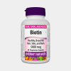 Webber Naturals Biotin 5000 mcg vegetariansky pre zdravé vlasy pokožku a nervový systém 60 kapsúl