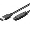 Kabel PremiumCord FireWire 1394B 9pin-6pin M/M 1,8m, černý