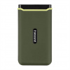 Transcend ESD380C 4TB USB 3.2 Gen 2x2 (USB-C) Externí Anti-Shock SSD disk (3D TLC), 2000MB/R, 2000MB/W, armádní zelená TS4TESD380C