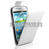 Kožený obal Samsung Galaxy S III Mini – Flip LM – biela
