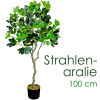 Decovego Schefflera Aralia Arboricola umelá rastlina umelý strom umelá rastlina 100 cm interiérová dekorácia umelá rastlina ako skutočná v kvetináči Decovego