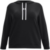 Under Armour Armour Rival Terry Hoodie& Gym Top Womens Black 18 (2XL)