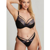 Valentina Plunge Bra 10726 Black with Blue Pattern - Panache 65H černá s modrou
