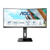AOC CU34P2A LED monitor 86.4 cm (34 palca) En.trieda 2021 G (A - G) 3440 x 1440 Pixel UWQHD 1 ms HDMI ™, DisplayPort, USB 3.2 (Gen 1x1), na slúchadlá (jack 3,5; CU34P2A