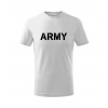 DRAGOWA Detské krátke tričko Army biela - 6rokov/122cm