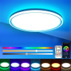 Rosikey 24W inteligentné LED stropné svietidlo Stmievateľné RGB zmena farby, biele LED stropné svetlo Alexa pre osvetlenie spálne obývačky, 30 cm