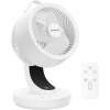 SONGMICS stolový ventilátor s cirkuláciou vzduchu, LED displej a diaľkové ovládanie, biely