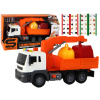 mamido Smerná auto so žeriavom, frikčný pohon, zvuky, oranžová 1:16
