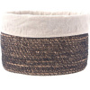 ORION Košík priemer 18 cm smotanový, vodný hyacint + textil