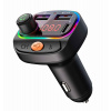 Swissten FM Transmitter Autonabíjačka s RGB podsvietením, 15.5W - čierna