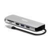 PORT CONNECT USB-C 1× 4K dokovacia stanica, 9v1, hliníková konštrukcia, 85W PD, strieborná 900164 NoName
