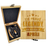 Sablio Darčeková sada na víno Tie pravé legendy sa rodia v apríli: 147×168×49 mm