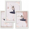 Obrázok 3 ks 33x43, tanečnica balerína + rám (Obrázok 3 ks 33x43, tanečnica balerína + rám)