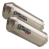 GPR Dvojitá koncovka výfuku Slip - on GPR SATINOX Y.61.SAT Brushed Stainless steel including removable db killers and link pipes