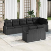 Sada zahradních pohovek 8 pcs 289 x 124 x 85 cm Poly ratan Černá 3346093