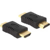 Delock 65508 HDMI adaptér [1x HDMI zástrčka - 1x HDMI zástrčka] čierna pozlátené kontakty; 65508
