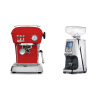 Ascaso Dream ONE, Love Red + Eureka Atom 60, chrome