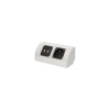 Povrchová zásuvka ORNO OR-AE-1310, 1x 230V, 2x USB nabíjecí, barva stříbrná