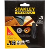 Stanley STA39252-XJ Brúsne mriežky pre excentrickú brúsku 125mm, P80, 3ks