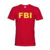 Pánské tričko - FBI, Barva Červená, Velikost L Bezvatriko.cz 108082