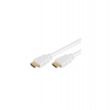 PremiumCord HDMI High Speed + Ethernet kabel, white zlacené konektory, 0,5m (kphdme005w)