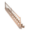 StarWood Schody Lindos dubové rovné 80cm otvorené drev. dizajn. zábradlie