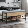 Lavička na topánky dub sonoma 102x42x45 cm kompozitné drevo-ForU-835198
