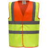 Yoko | HVW100 Hi-Vis bezpečnostná vesta_79.W100 Farba: hi vis orange/hi vis yellow, Veľkosť: M