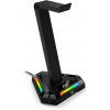 GENIUS GX-UH100/ stojan na headset/ RGB/ USB hub (2x USB, 2x USB-C)
